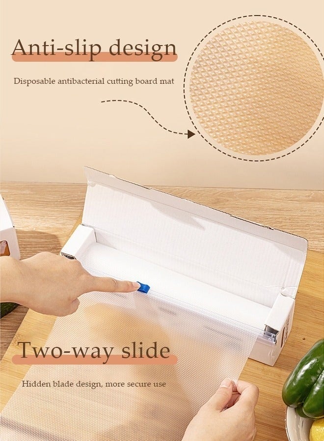 Happy Home Large Disposable Plastic Cutting Board 24 × 300 cm – Food-Safe, Waterproof, and Oil-Resistant Roll with Dual Sliding Cutter for Kitchen, Outdoor Camping, BBQ, Travel, RV, and Picnic, Flexible and Easy to Use - Image 3